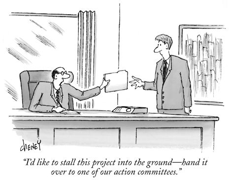 Political cartoon; The New Yorker Magazine